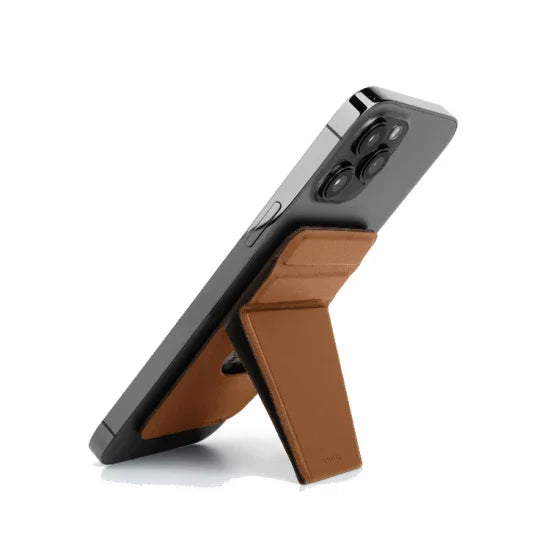 Uniq Lyft Magnetic Snap-On Stand And Card Holder - Brown - Tashqila Uniq Lyft Magnetic Snap-On Stand And Card Holder - Brown - Tashqila